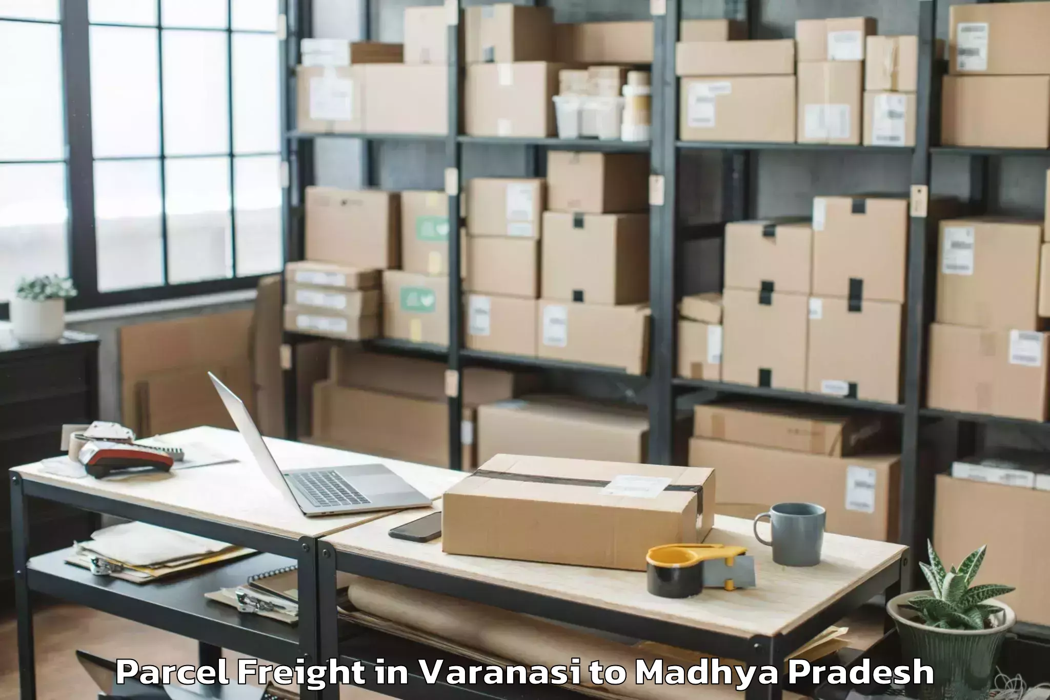 Top Varanasi to Malthon Parcel Freight Available